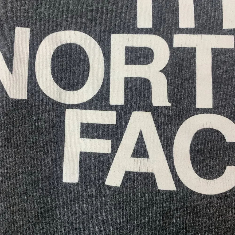 The North Face Shirt Mens Large‎ Gray Spell Out Graphic Tee Short Sleeves Crew L